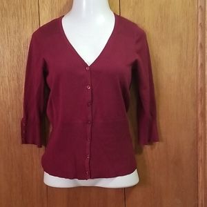 3/4 sleeve button up cardigan